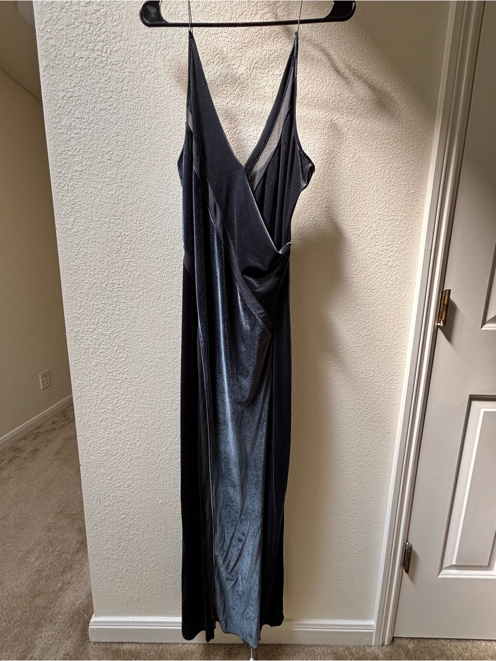 Free People Green Velour Maxi Dress - Picture 4 of 5